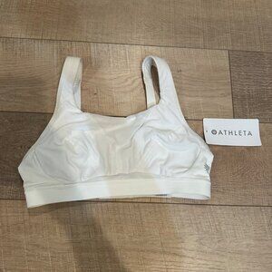 ATHLETA WOMENS WHITE INVINCIBLE BRA 34C NEW